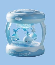 Jovow Rotating Musical Infant Toys（Blue）