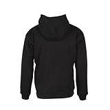 Arborwear Double-Thick Hooded Pullover Sweatshirts For Men - Heavyweight Hoodies With Snap Neck Collar and Handwarmer Pouch, Black - Large