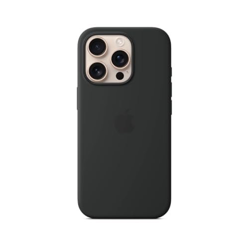 Apple iPhone 16 Pro Silicone Case with MagSafe and Camera Control: Lightweight Phone Case, Wireless Charging Compatible, Smooth Matte Finish; Black