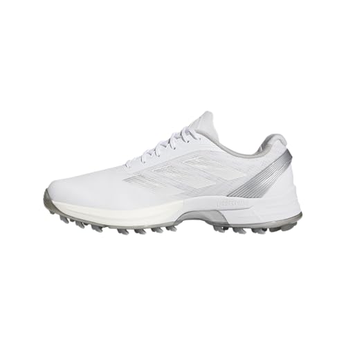 adidas Men's Adizero ZG Spikeless Shoes, Footwear White/Grey Three/Silver Metallic, 12