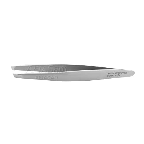 STALEKS PRO Expert 62 Type 4 Professional Eyebrow Tweezers – Narrow Beveled Stainless Steel for Fine Brows & Small Hands