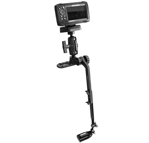 Strg Fish Finder Mount, Kayak Transducer Mounting Arm, Marine Electronics Mounts 1.5" Ball Universal Fish Finder Mount Base Compatible with Scotty Garmin Lowrance Fish Finder