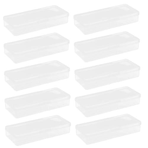 Veemoon 10pcs Boxes Blade Case Razor Disposable Storage Container Storage Case Blade Disposal Organiser Blade Disposal Bucket Earring Razors Junk Box Fishing Gear Plastic