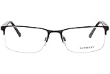 BURBERRY BE 1282 1001 Black Palladium Metal Semi-Rimless Eyeglasses 55mm…