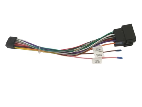 16 Pin Wire Harness ISO Standard Adapter Cable Compatible with VW Most Cars Android Car Stereo ISO Socket