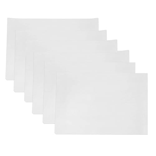 Non-stick PTFE Teflon Sheet for Heat Press Reusable Transfer Sheets For T-shirt Vinyl HTV Ironing Quilting Crafting Baking and Heat transferring, 500 degrees 6 Pack (11.8''L X 15.74''W)