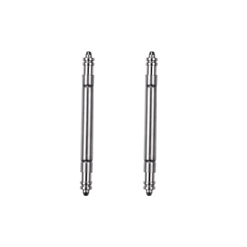 Semdu Watch Spring Bar,2.0mm Special Diameter 20mm Double Flange Watch Spring Bar Pins,Thick Strong 2.0mm Watch Spring bar pins for ROLX Watch (2pcs Silver, 20mm)