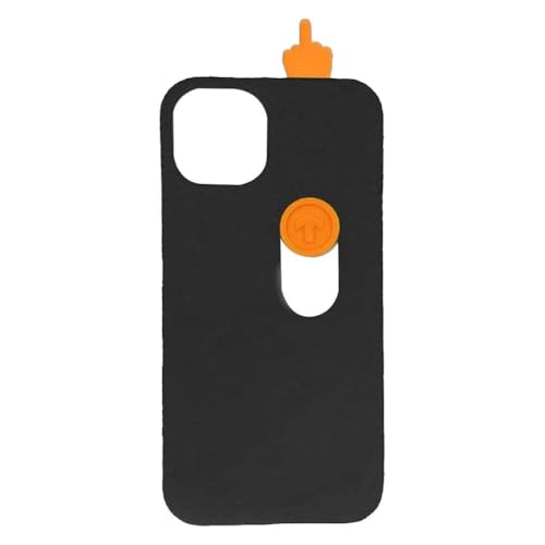 LZYWOD 3D Printed Middle Sliding Finger Sliding Phone Case, 1Pcs Funny Spoof Phone Case, Creative Friendly Gesture Phone Case, Funny Gifts for Friends,for 15