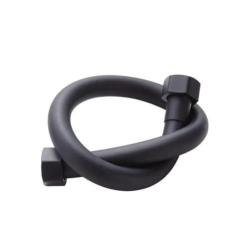VUYVUY Replacement Shower Pipe，PVC Shower Hose Flexible Flexible Shower Tube for Bathroom Shower Head Golden Silver Black Bath Shower Hose Accessories(30cm)