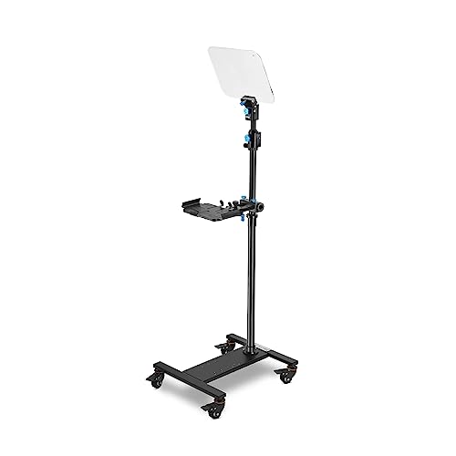 PROAIM Professional Speech Teleprompter with Telescopic Conference Stand & 60/40 Beam Splitter Glass Fits up to 17” Tablets, Laptops & Monitors. for Conferences, News, Film Production. (TP-SPH-01)