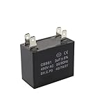 1 Pcs Motor Run Capacitor Fan Ceiling Exhaust CBB61 450V 1uF 1.5uF 2uF 2.5uF 3uF 3.5uF 4uF 5uF 6uF 8uF 10uF(2.5UF450V)
