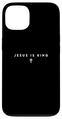 iPhone 13 Jesus Is King Christian Faith Men Women Gifts Cross Case