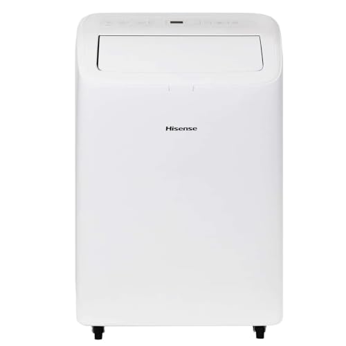 Hisense 8,000 BTU Portable Air Conditioner with Dual Hose & Inverter, 350 Sq Ft, Wi-Fi, ConnectLife App for Google and Alexa, 3 operating modes, Noise 42 dB(A) - HAP0824TWD, White