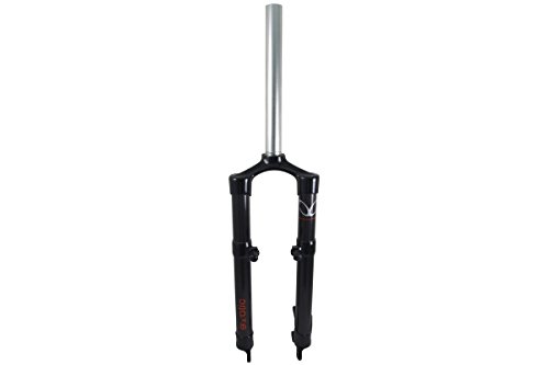 CarbonCycles Exotic Rigid UD Carbon 26in MTB Bike Fork, Post Mount PM Disc & V, 42.5cm Black