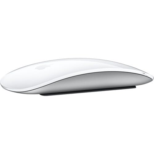 Apple Magic Mouse with Multi-Touch Surface, ​​​​​​​Wireless, Touch Scroll, Bluetooth, Rechargeable, + USB-C Charge Cable + Apple 1 Year Limited Warranty (Mouse - White)