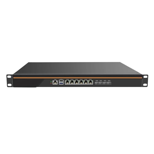 Firewall Hardware, OPNsense, VPN, Firewall Appliance, Router PC, AES-NI, Console, 1U Firewall Server Intel Atom 8 Core C3758 6 LAN 4 SFP+ 10G Support 4G 5G 8GB DDR4 RAM 128GB SSD