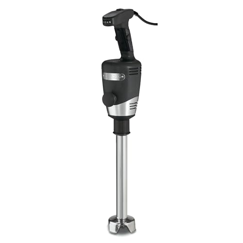 Waring Commerical WSB50 Big Stix Heavy Duty Immersion Blender, 12" Removable Shaft, 1 HP/700 Watt Variable Speed Motor, 120V, 5-15 Phase Plug,Black/Silver