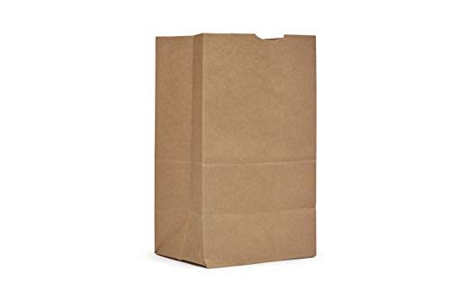 20# Squat Paper Bag, 40lb Kraft, Brown, 8 1/4 x 5 15/16 x 14 3/8, 500/Pack