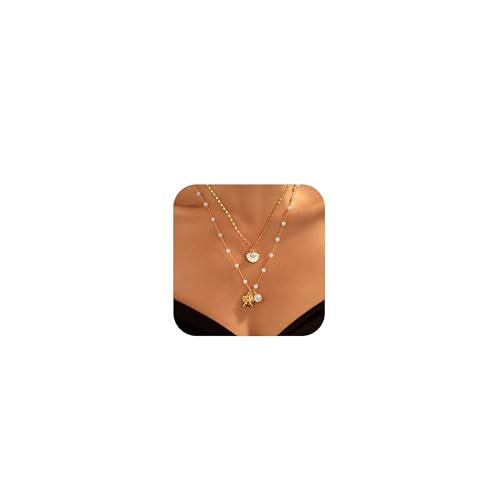 choice of all Gold Sea Shell Charm Necklace Jewelry for Women Summer Seashell Beach Starfish Necklace Halloween Costume Jewelry Accessories Vacation Dresses 2025
