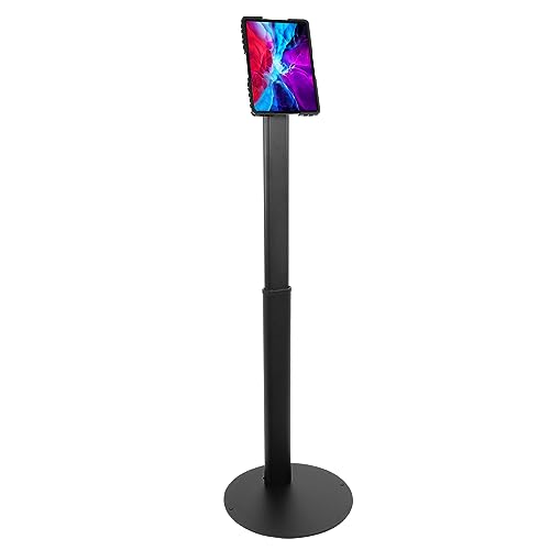 Mount-It! Anti-Theft Universal Tablet Kiosk Stand, Fits iPad Pro, Galaxy Tab, Surface Pro 9.7-13 Inch Tablets | Adjustable Floor Stand with Secure Locking for Retail, Trade Shows, POS, and Public Use