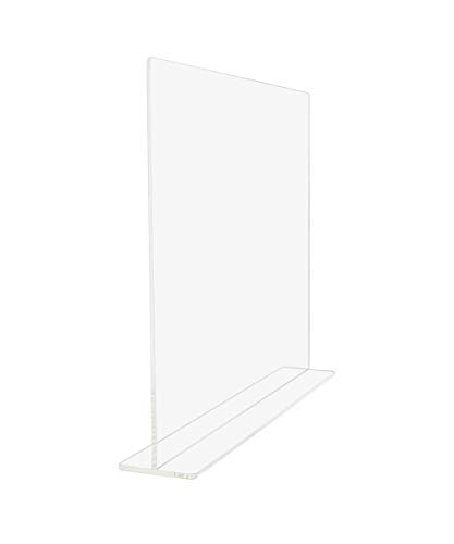 SOURCEONE.ORG Premium Clear Acrylic Splash Guard Counter Top Protector (Flat Top)