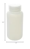 United Scientific™ 33408 | Laboratory Grade High Density Polyethylene (HDPE) Wide Mouth Reagent Bottle | Designed for Laboratories, Classrooms, or Storage at Home | 250ml (8oz), Pack of 12