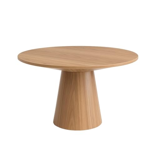 Alpine Furniture Round Dining Table for 6 – Solid Wood Dining Table with Classic Design