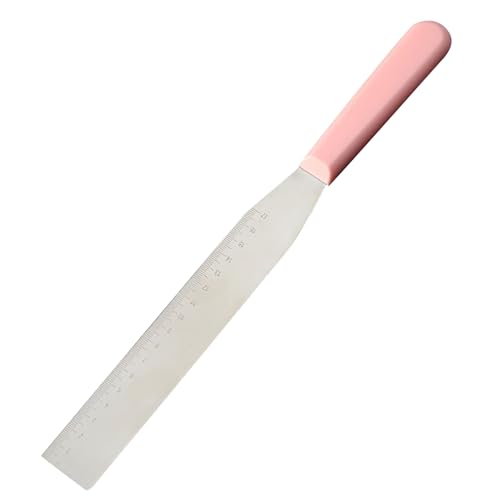 Cake Spatula Non-stick Straight Icing Spatula Anti-slip Handle Stainless Steel Bread Bakery Butter Spatula for Household Cake Spatula Cream Spatula