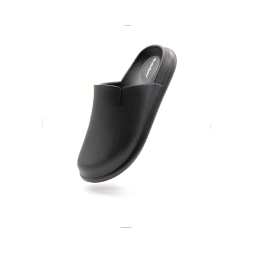 Meetinspace Women Men Unisex EVA Clogs Dupes Wide Round Toe Mules Lightweight Comfortable House Slipper Couples Slip On Shoes Black
