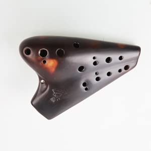 Focalink Forte Alto C Double Chamber Ceramic Ocarina - Authenticity Proved by Engraved Identification Code on Each Piece! Linn's Arts Exclusive!