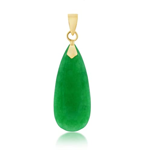 Real Jade Pendant - Jade Charms For Necklaces - Jade Charm Pendant - The Jade Pendant - Jade Pendants for Women - Jade Gemstone Pendant - Jade Stone Pendant - Jade Jewelry - Teardrop Pendant