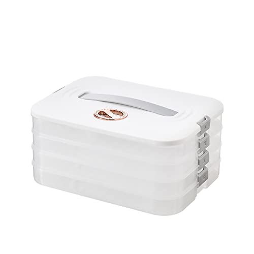 Jonvin 4-Layer Food Storage Containers with Lids Dumpling Storage Box,Good Sealing,Stackable Food Containers