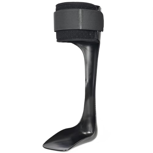 Komzer AFO Drop Foot Brace, Medical Ankle Foot Orthosis, Lightweight Foot Support Stabilizer, Drop Foot Postural Correction Brace for Men and Women (L-Left)