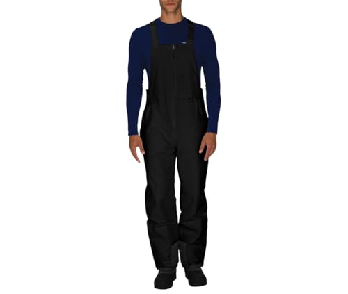 Arctix Men's Essential Insulated Bib Overalls, Black, XX-Large/32" Inseam