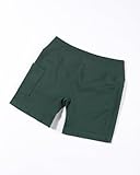 AUROLA Side Pocket Influence Shorts 4.5'' Squat Proof Seamless Workout Shorts for Women, Gym Running Yoga Shorts, Eden Green, M