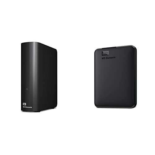 WD 6TB Elements Desktop Hard Drive HDD & 5TB Elements Portable External Hard Drive HDD, USB 3.0, Compatible with PC, Mac, PS4 & Xbox - WDBU6Y0050BBK-WESN