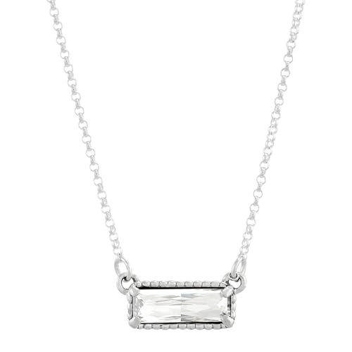 Silpada 'Many Stories' Sterling Silver Crystal Pendant Necklace, 16" + 2"
