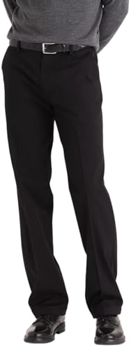 Dockers Men's Classic Fit Easy Khaki Pants (Standard and Big & Tall), Black, 40W x 29L