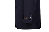 P&L Men's Two-Piece Classic Fit Office 2 Button Suit Jacket & Pleated Pants Set, Navy, 36 Regular / 30 Waist