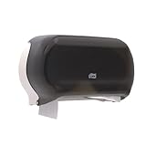 Tork Twin Jumbo Toilet Paper Roll Dispenser Smoke T22, Refill Indicator Window, 56TR