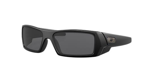 Oakley Men's Oo9014 Gascan Rectangular Sunglasses, Matte Black/Grey, 60 mm