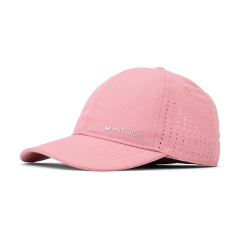 MISSION Cooling UPF Vented Performance Hat - Unisex One Size Cap for Workouts, Golf & Running - Sweat & Water Activated Technology - (Lilas)