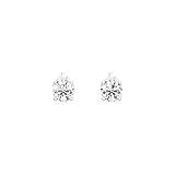 Gilded 1/2 ct. T.W. Round Lab Diamond (SI1-SI2 Clarity, F-G Color) and Sterling Silver Stud Earrings