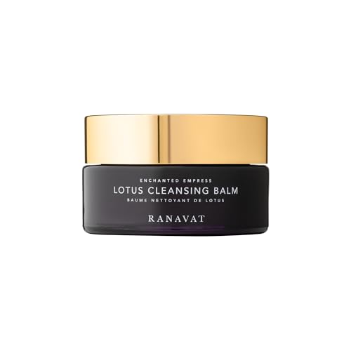 RANAVAT Lotus Facial Cleansing Balm - Gel to Milk Makeup Remover Balm for Balanced & Restored Skin - Resurfacing Facial Cleanser with Blue Tansy Oil + Jasmine - Suitable for All Skin Types (3.4 oz)