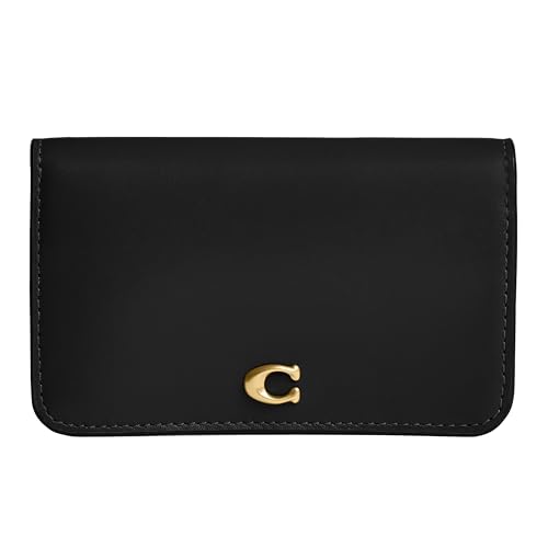 Coach Women's Slim Card Case, Black, One Size