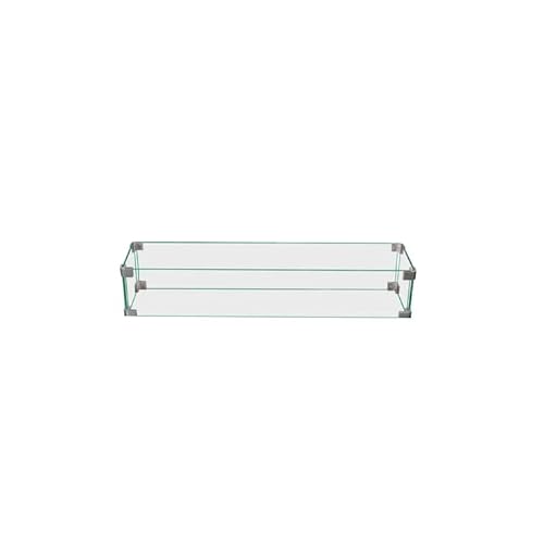 Living Source International 56" Rectangle Glass Wind Shield