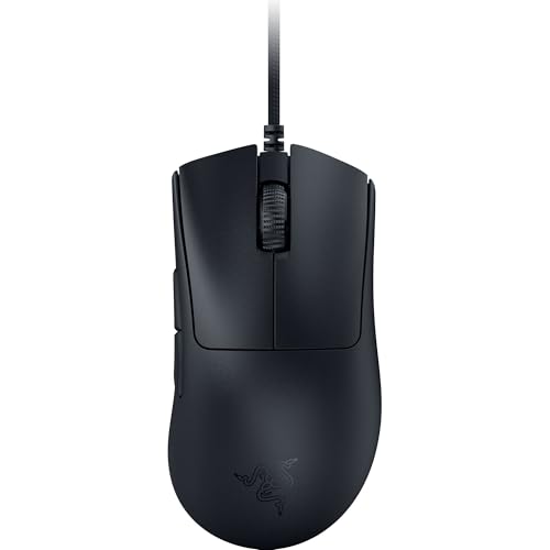 Razer DeathAdder V3 Wired Gaming Mouse: 59g Ultra Lightweight - Focus Pro 30K Optical Sensor - Fast Optical Switches Gen-3-8K Hz HyperPolling-6 Programmable Buttons -Ergonomic -Speedflex Cable- Black