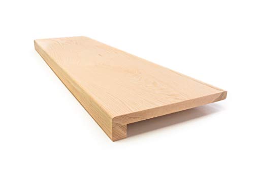 Solid Red Oak Stair Tread with Small (3/4") Square Nose Profile (42" X 11 1/2")