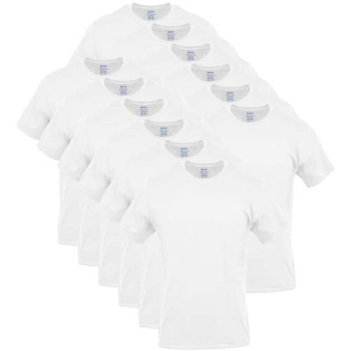 Gildan Men's Crew T-Shirts, Multipack, Style G1100, White (12-Pack), X-Large