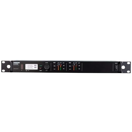 Shure ULXD4D Dual Channel Receiver - for use with ULX-D Digital Wireless Microphone Systems, Transmitters Sold Separately | H50 Band (ULXD4D=-H50)